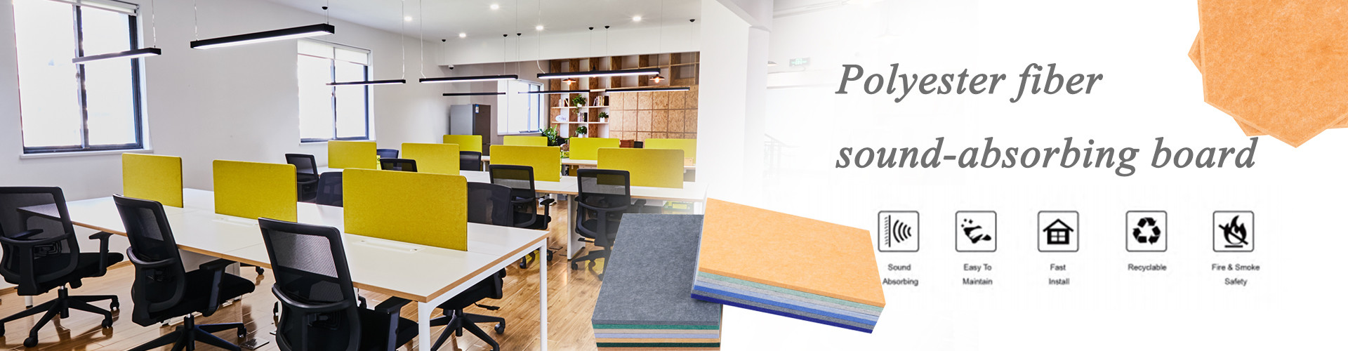 qualidade Painéis acústicos do poliéster Fábrica